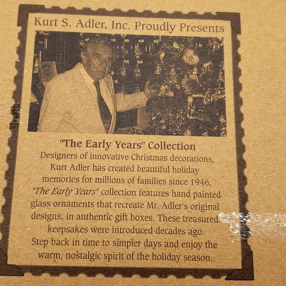 Vintage Style Kurt Adler Set Of 4 Glass Multicolored Ornaments Santa's Old World - Picture 5 of 5